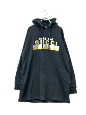 Gucci Long Sleeve Logo Hooded Sweatshirt Dress Hoodie